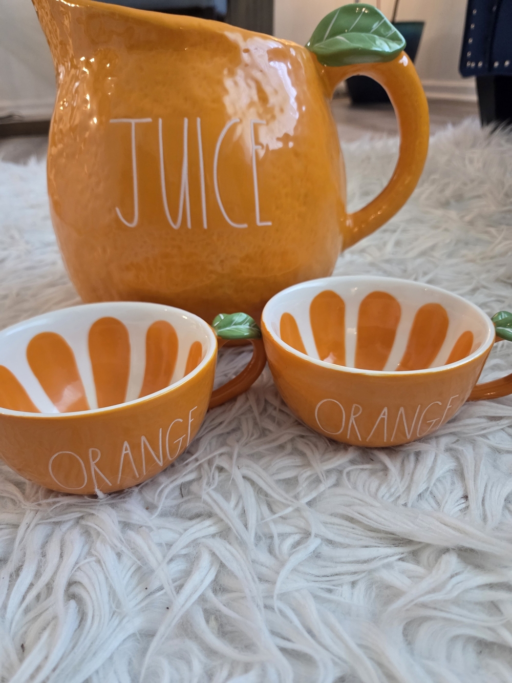 Rae Dunn Orange Juice Set